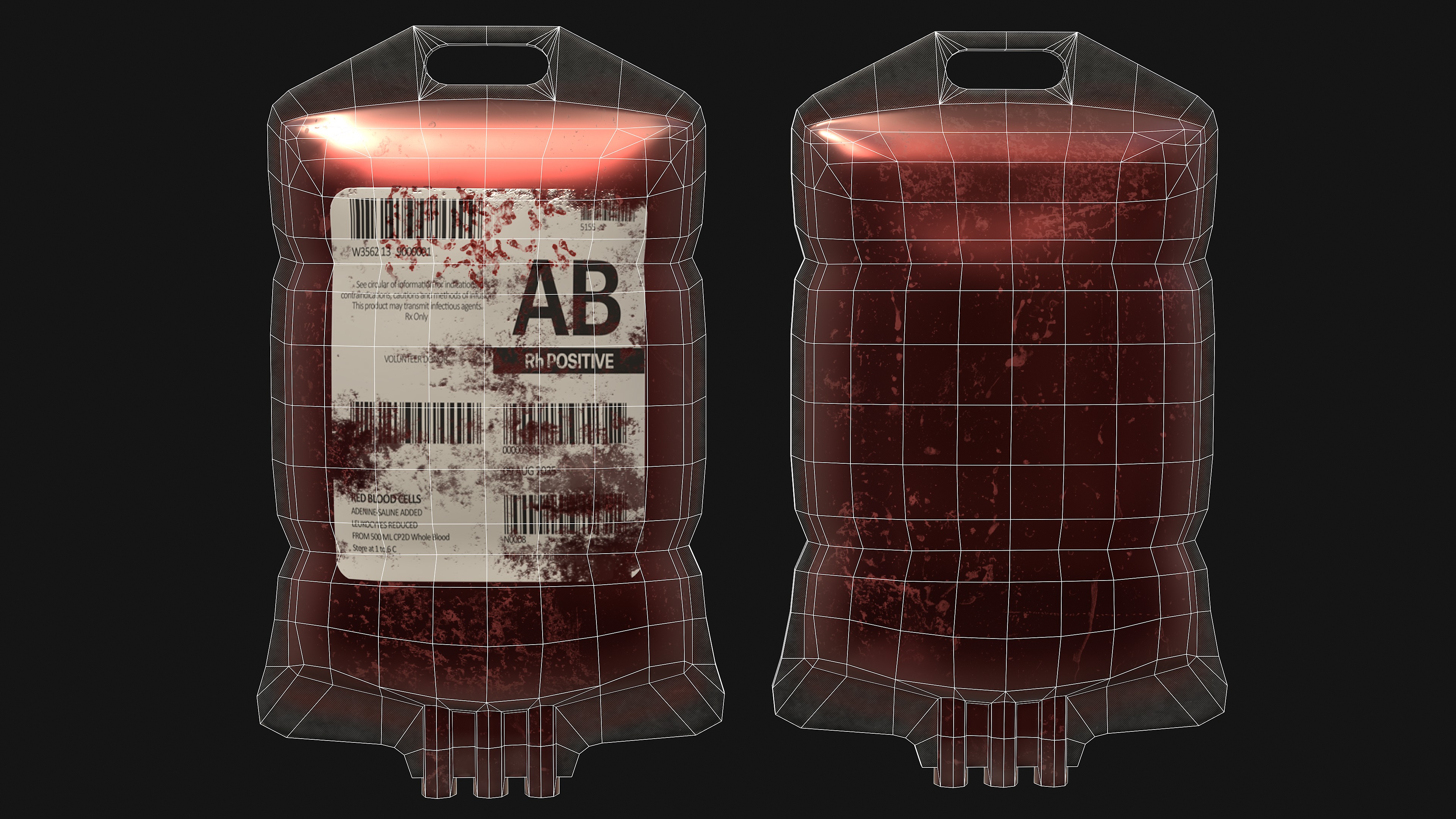 BloodBag Low Poly Low-poly 3D model_15