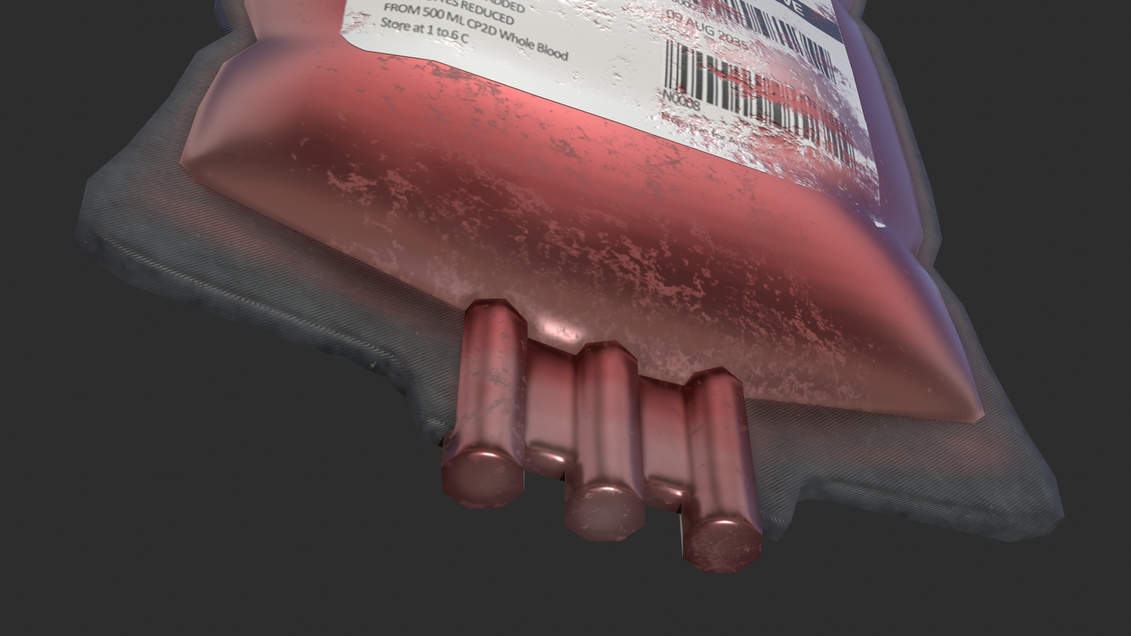 BloodBag Low Poly Low-poly 3D model_11