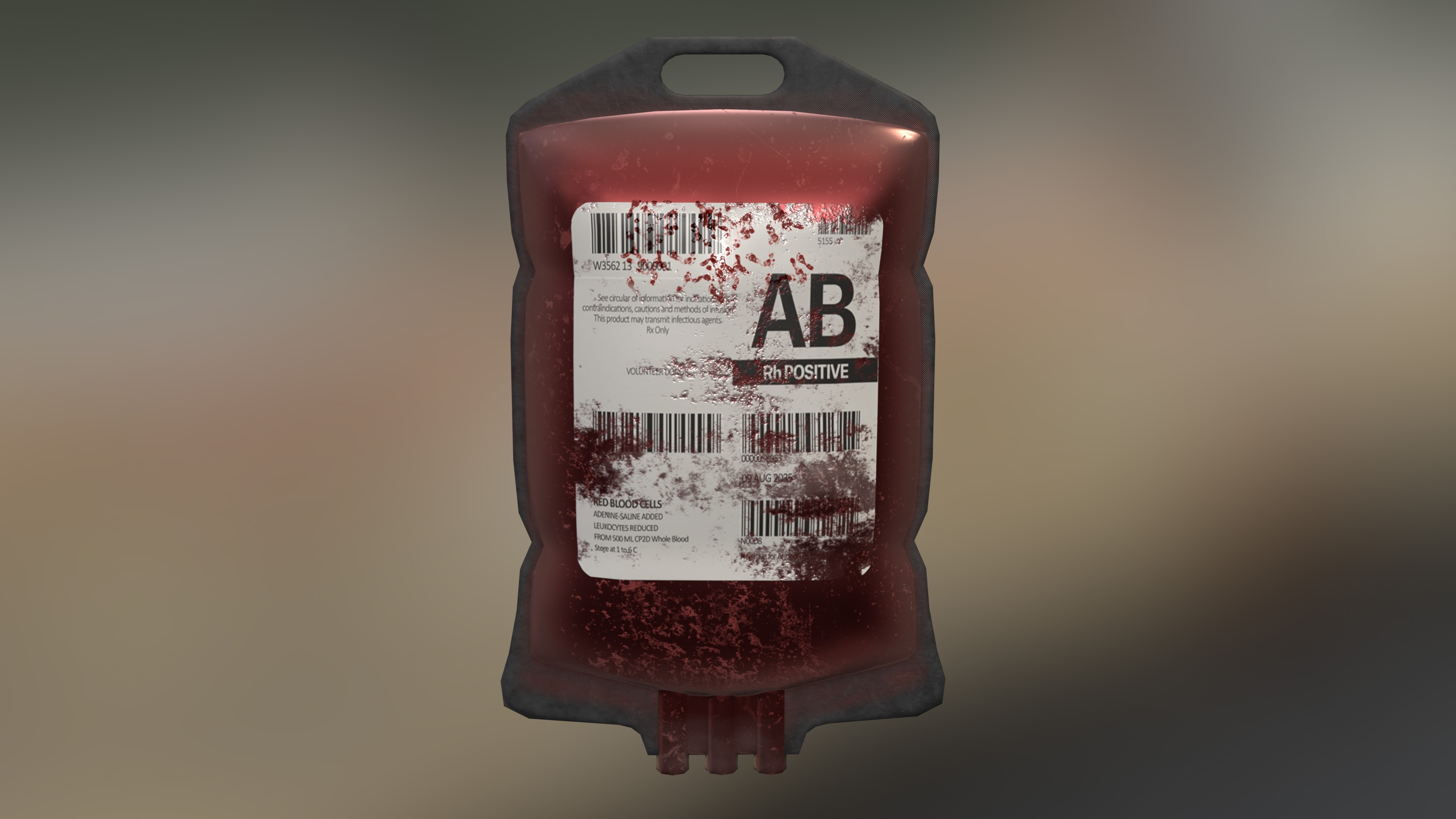 BloodBag Low Poly Low-poly 3D model_2