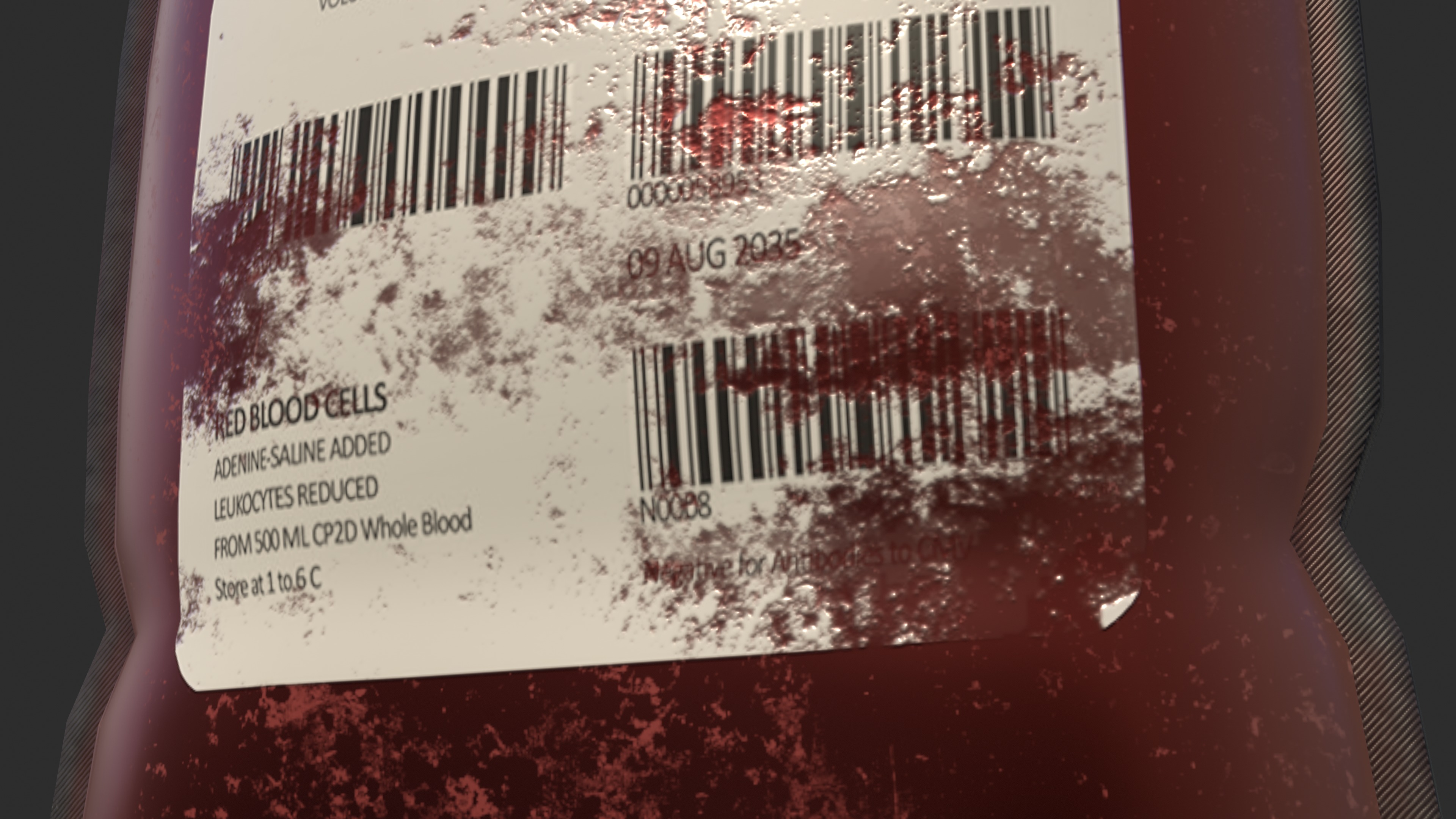 BloodBag Low Poly Low-poly 3D model_7