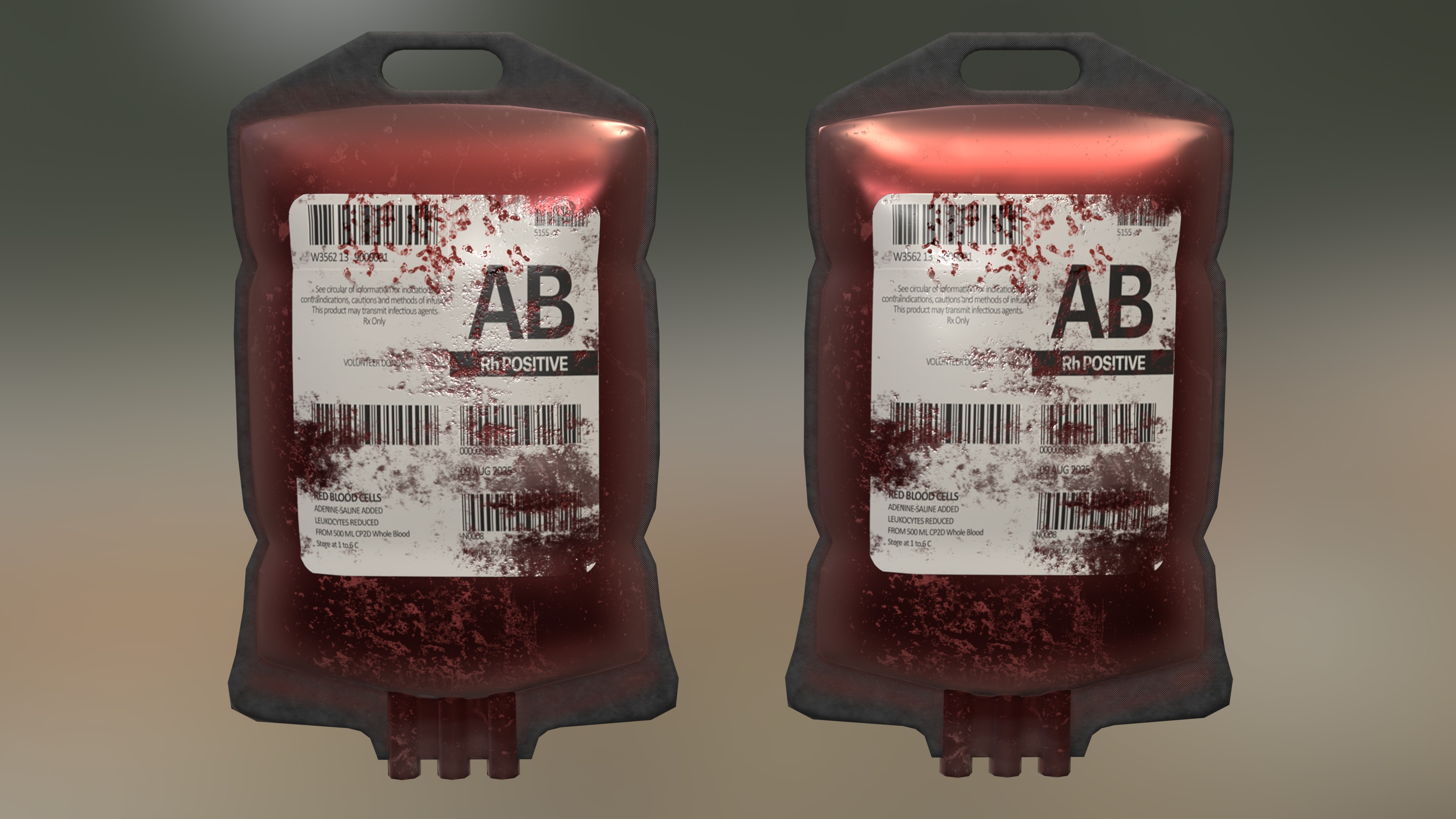 BloodBag Low Poly Low-poly 3D model_3
