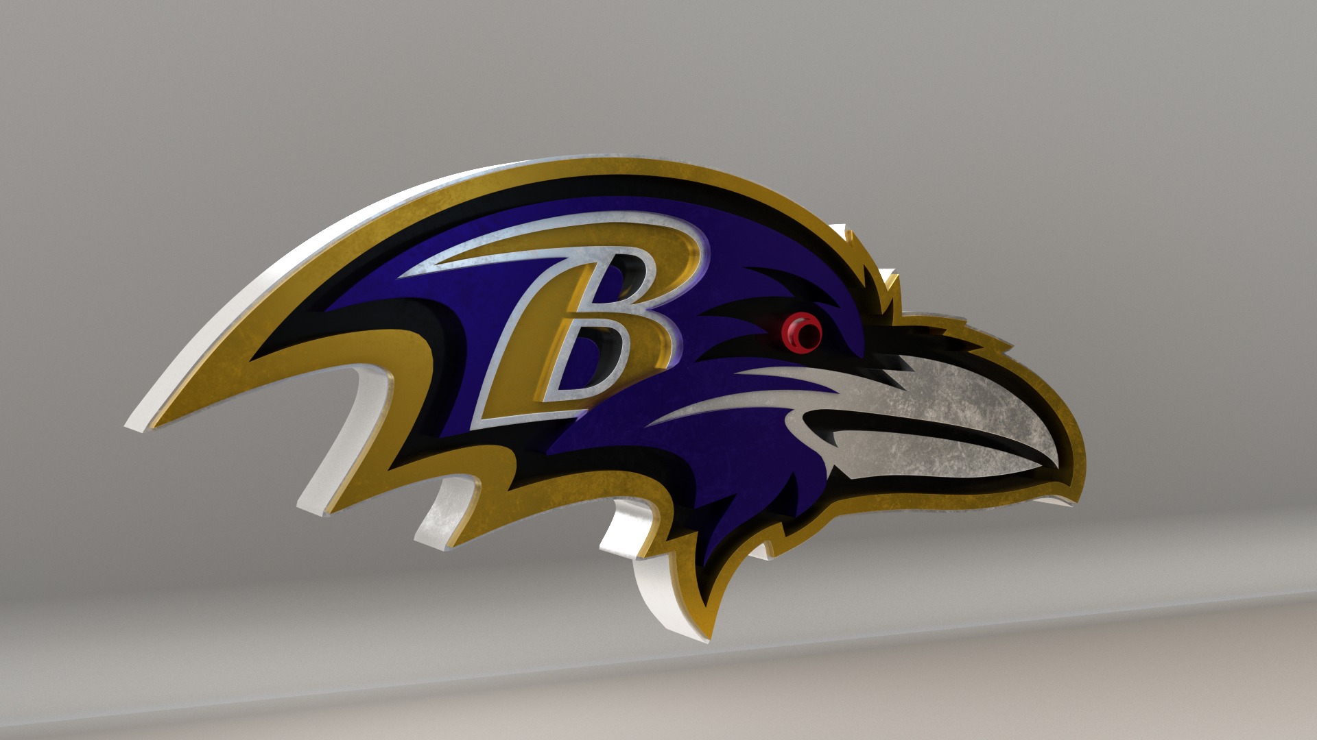 NFL Baltimore Ravens Logo 3D model_3