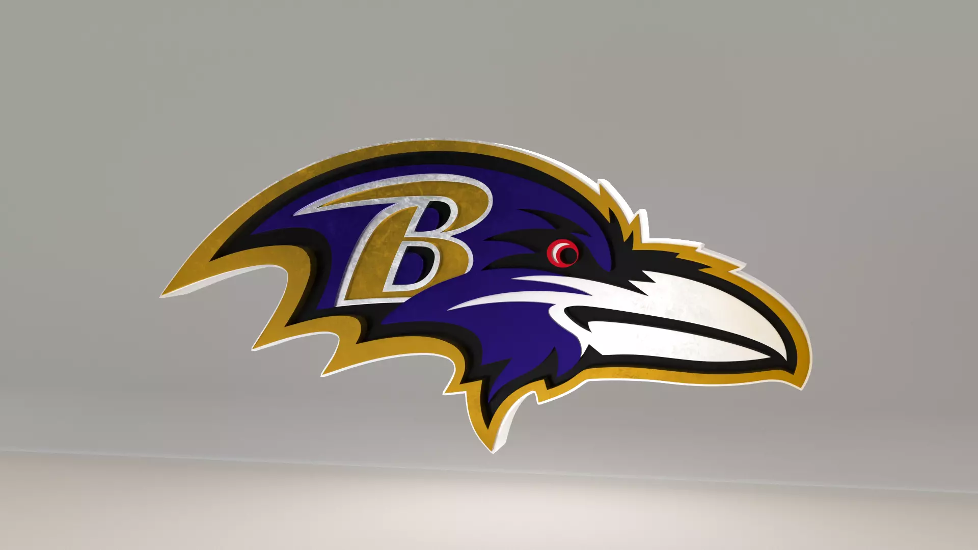 NFL Baltimore Ravens Logo 3D model_0
