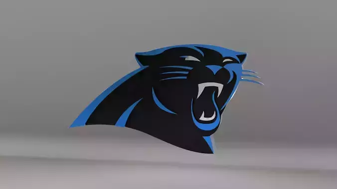 NFL Carolina Panthers Logo 3D model