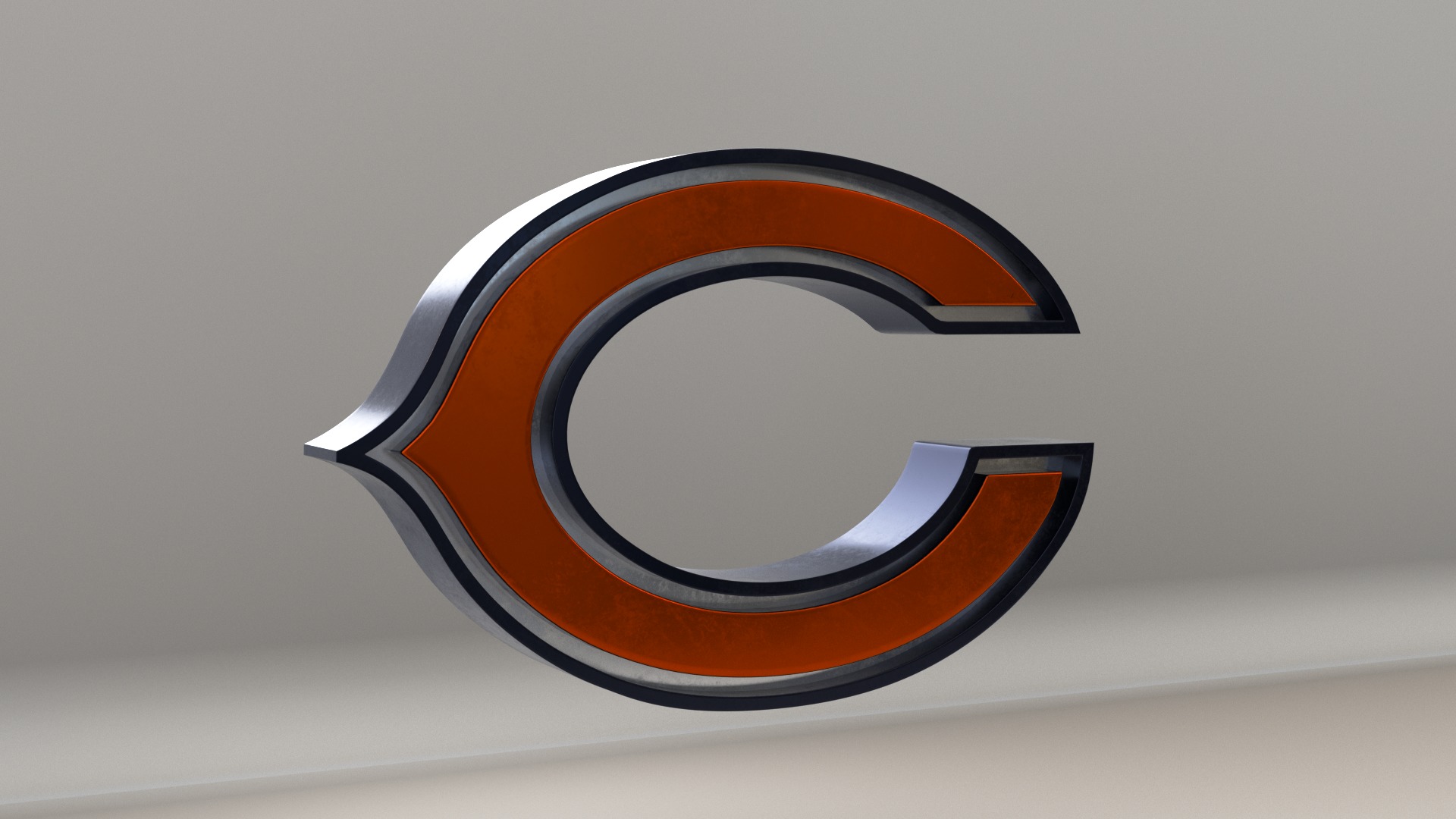 NFL Chicago Bears Logo 3D model_3
