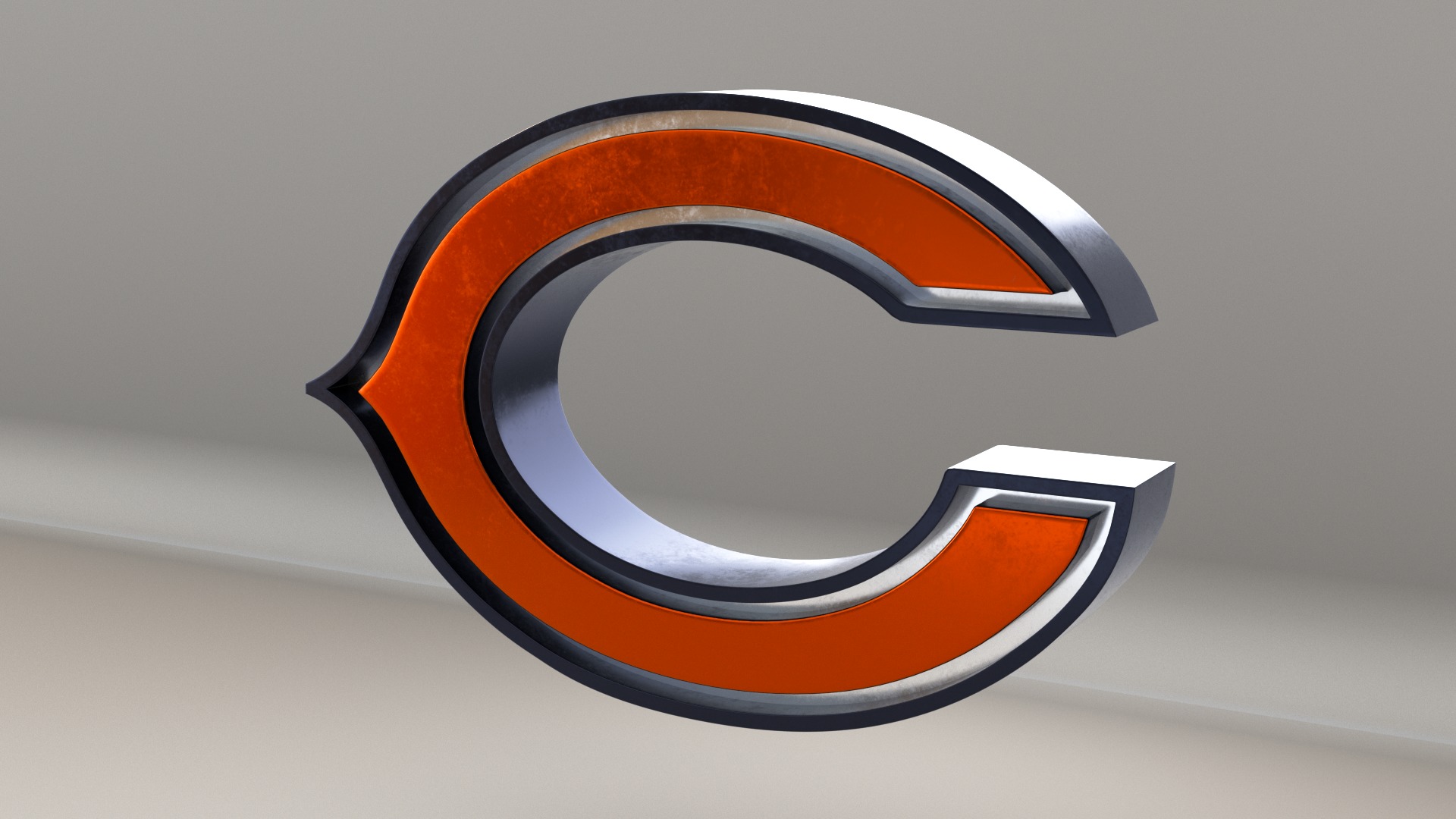 NFL Chicago Bears Logo 3D model_2