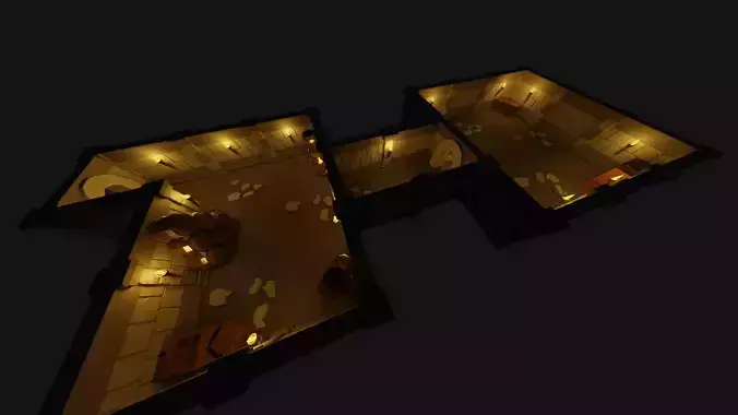 Stylized 3D Dungeon Environment