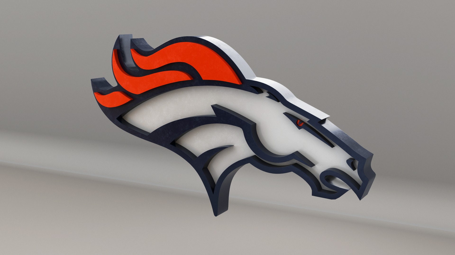 NFL Denver Broncos Logo 3D model_6