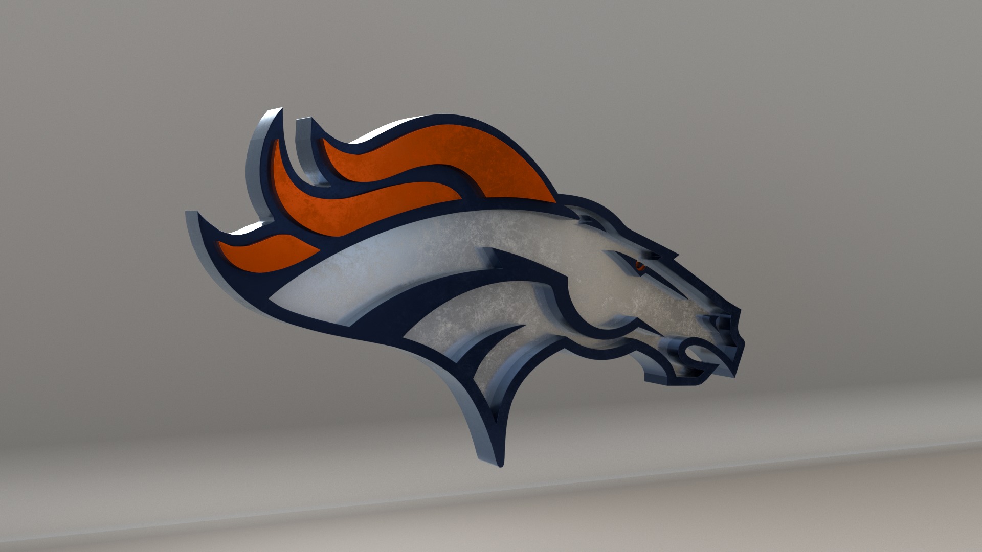 NFL Denver Broncos Logo 3D model_3