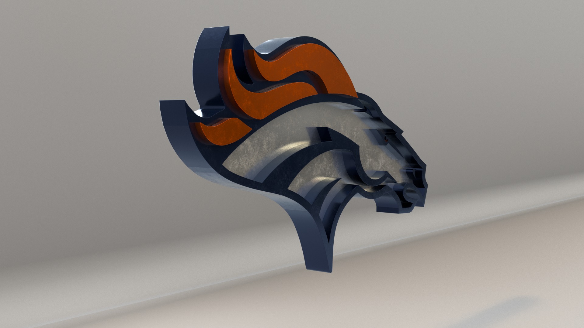 NFL Denver Broncos Logo 3D model_4