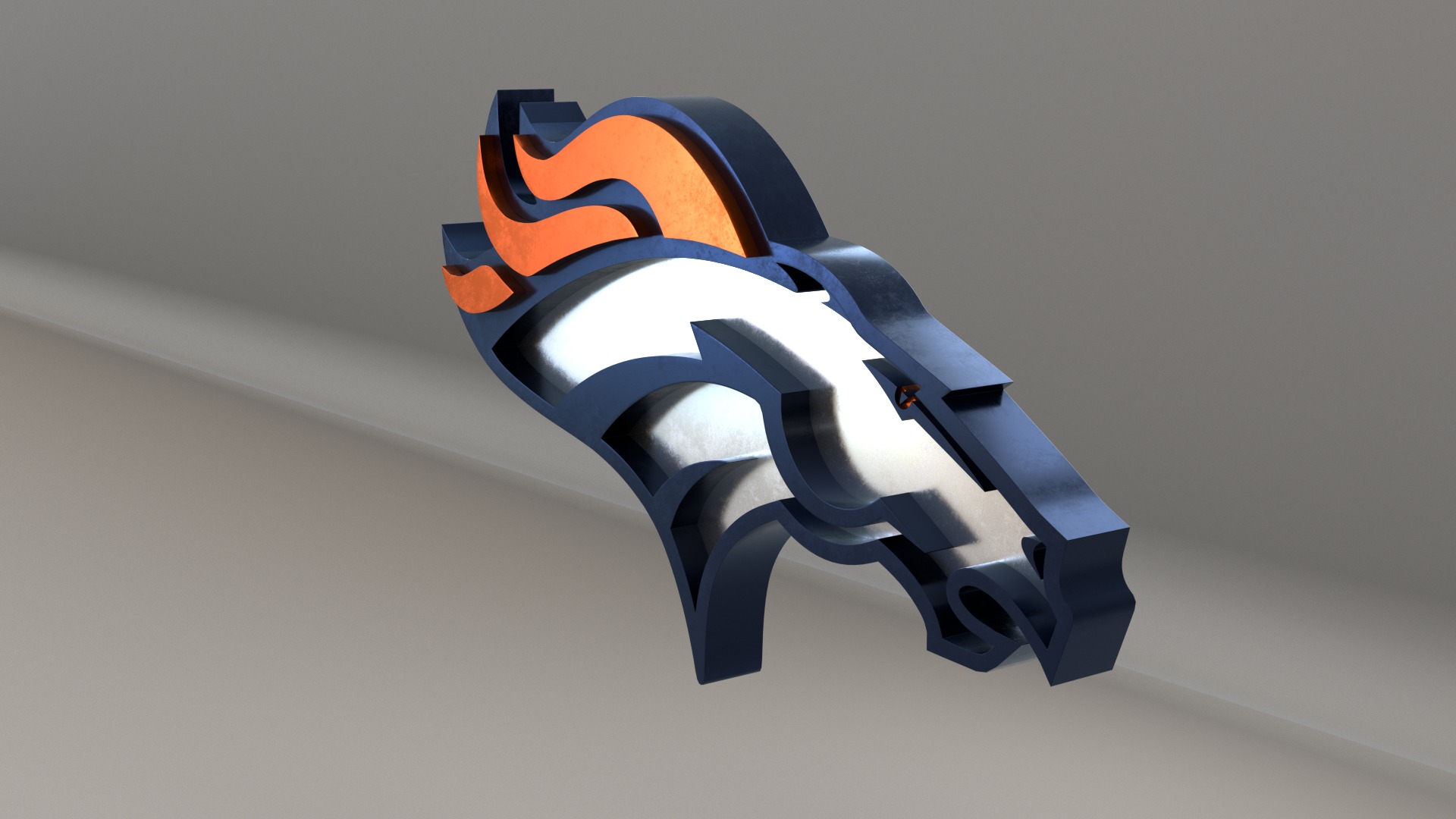 NFL Denver Broncos Logo 3D model_5