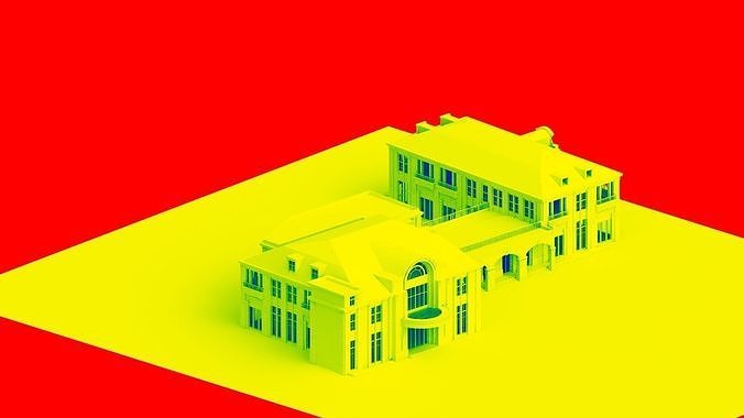 Building office-Modern office 3D model 6