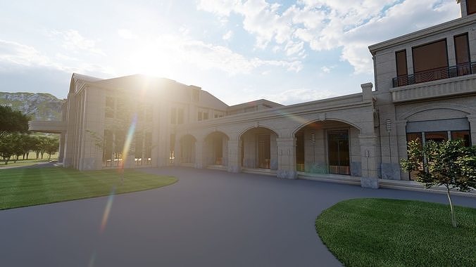 Building office-Modern office 3D model 2