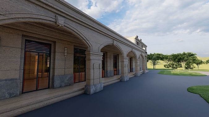 Building office-Modern office 3D model 5
