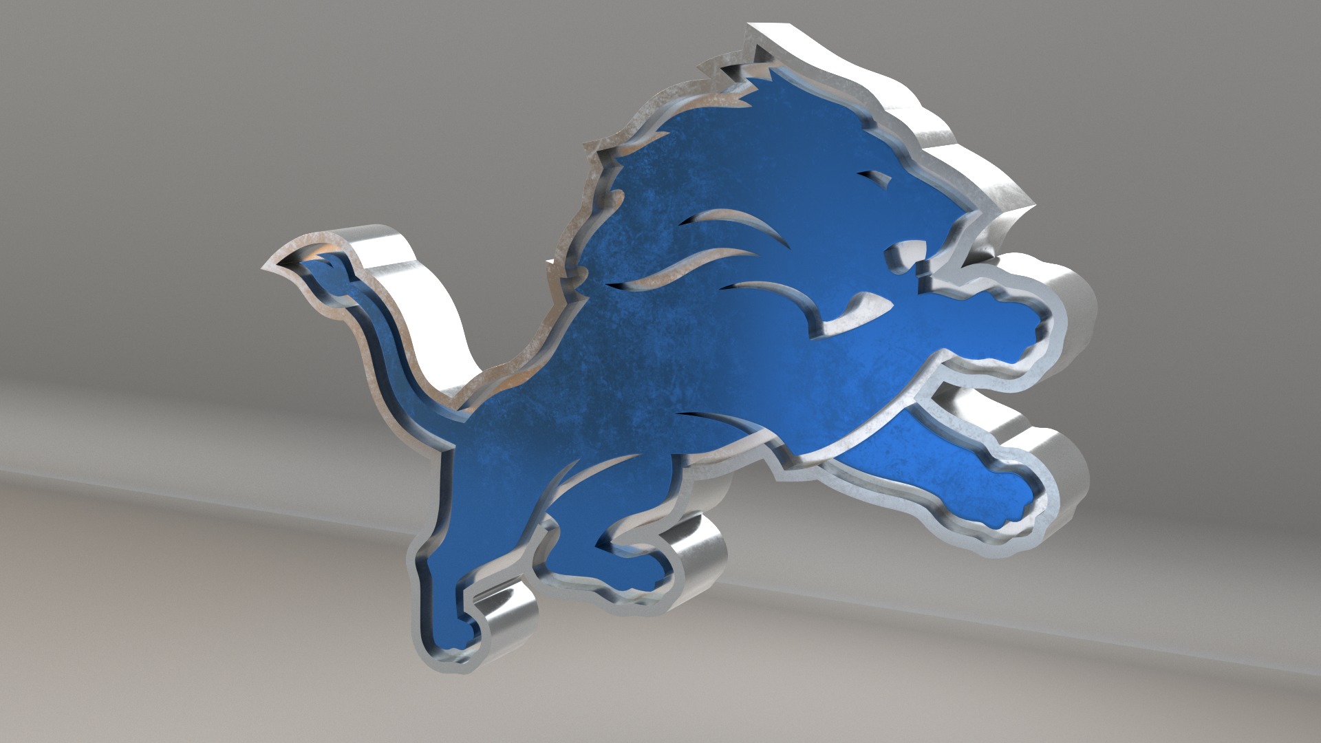 NFL Detroit Lions Logo 3D model_2