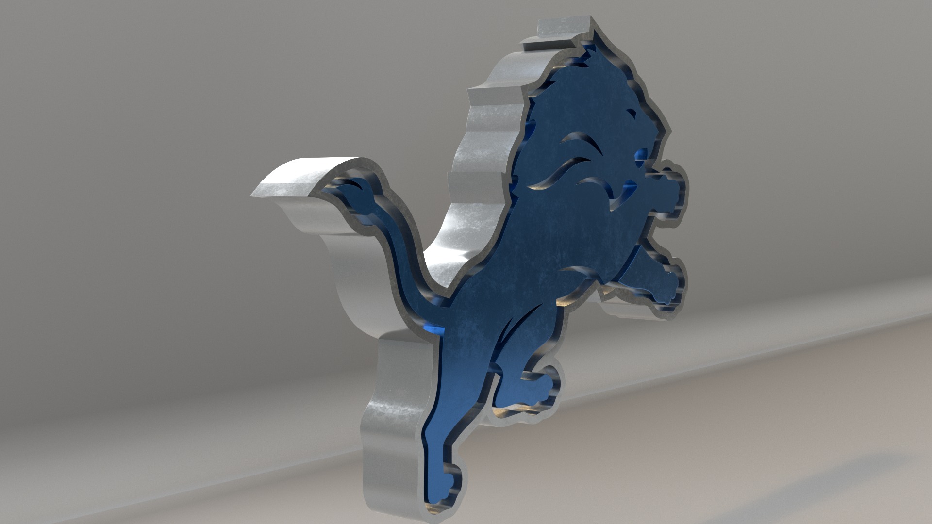 NFL Detroit Lions Logo 3D model_4