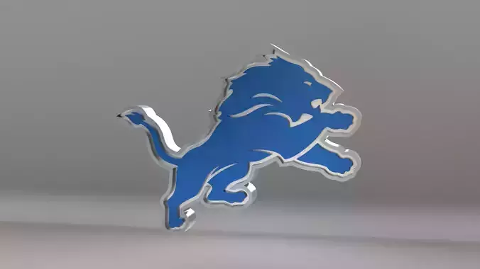 NFL Detroit Lions Logo 3D model