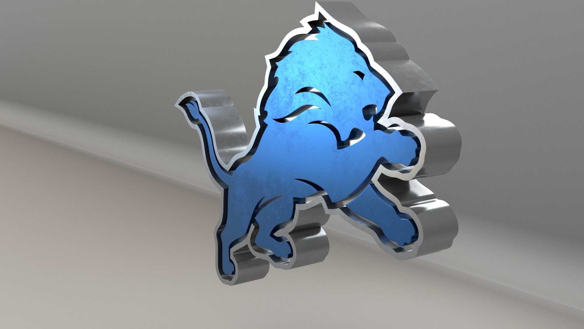 NFL Detroit Lions Logo 3D model_5