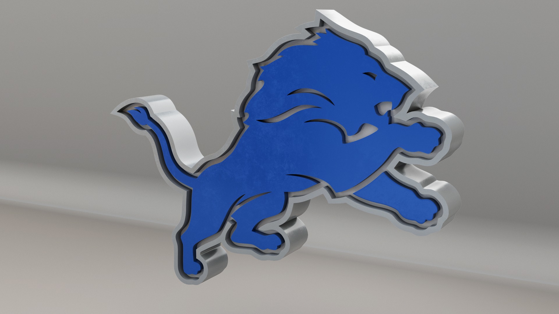 NFL Detroit Lions Logo 3D model_6