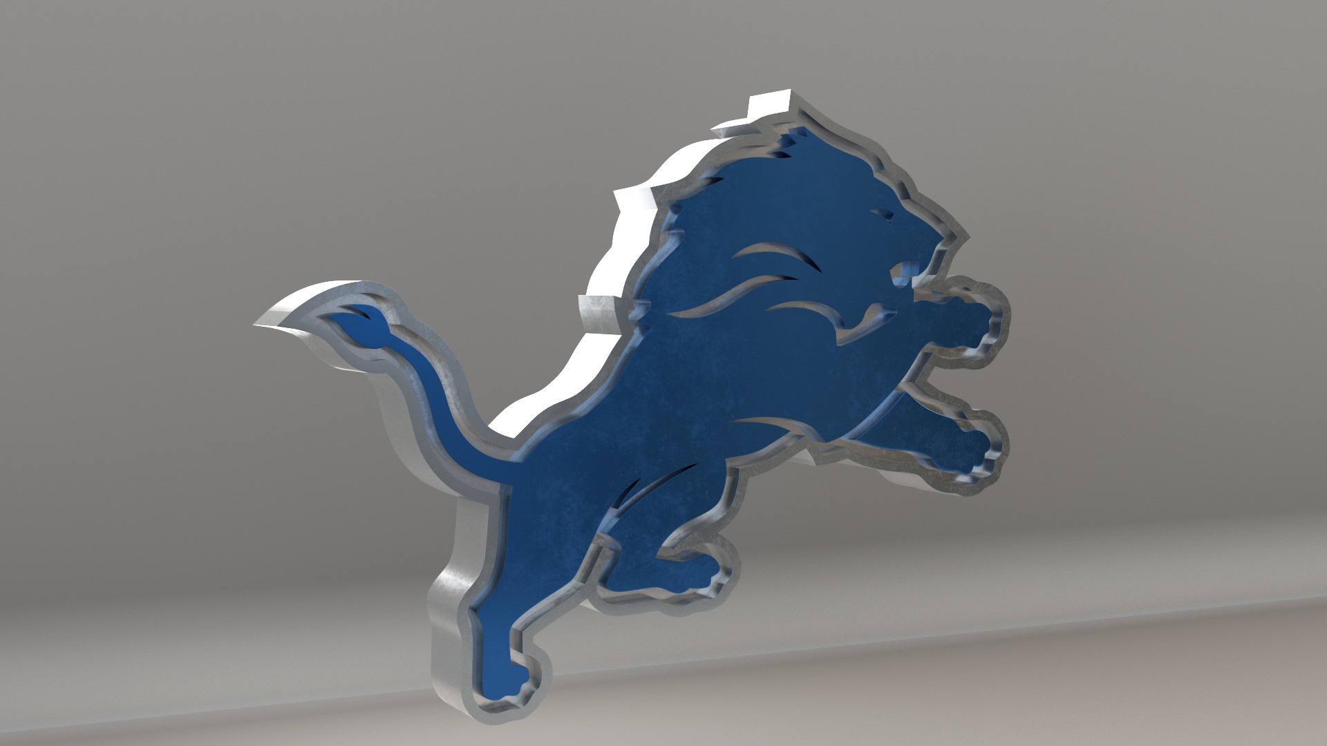 NFL Detroit Lions Logo 3D model_3