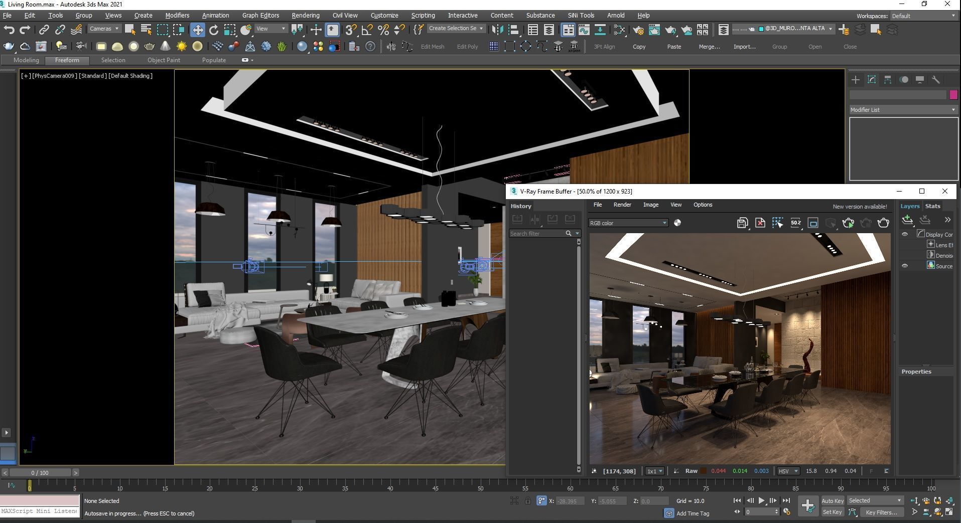 Interior Living Room Scene set 3D model_5