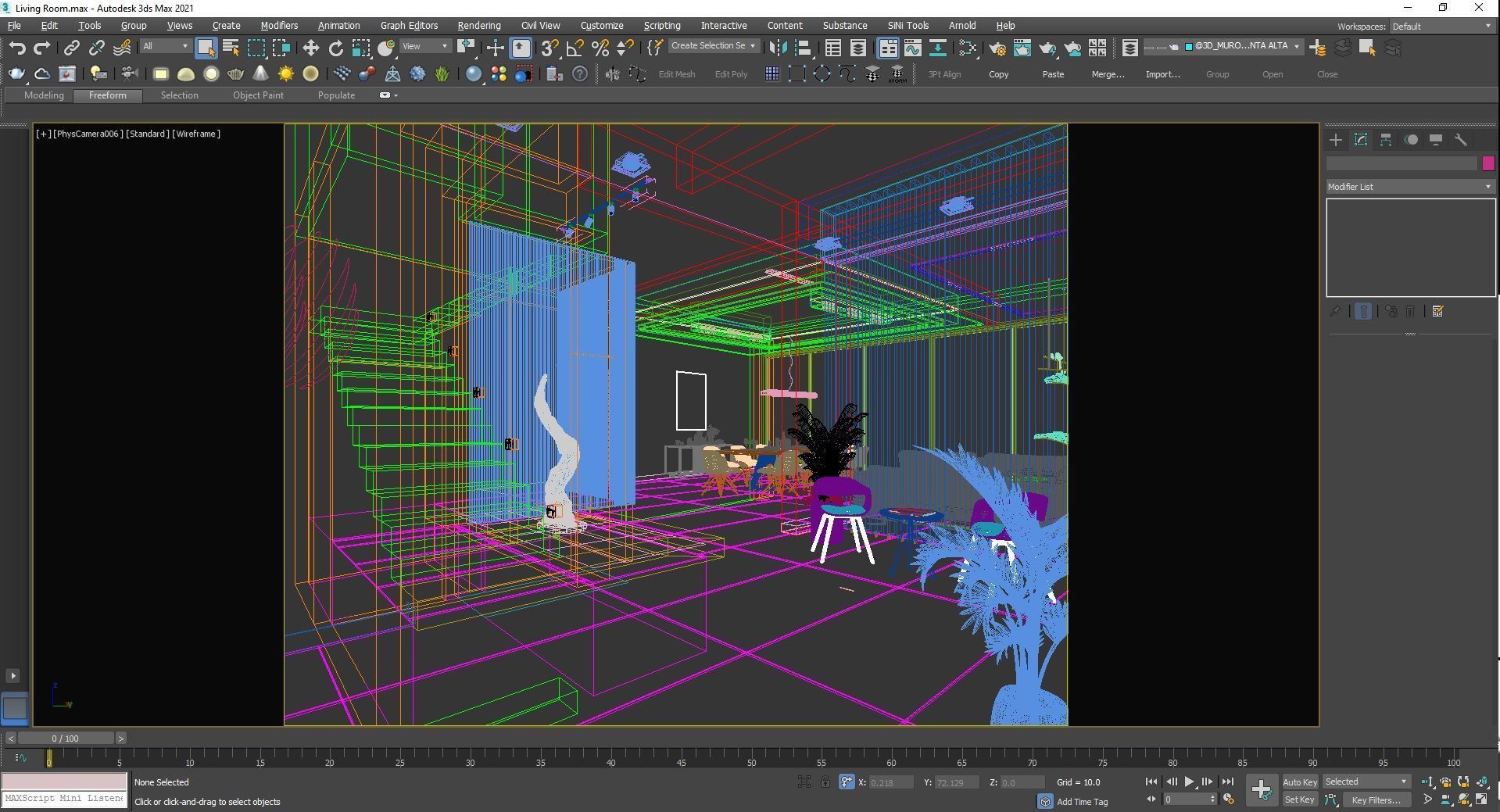 Interior Living Room Scene set 3D model_9