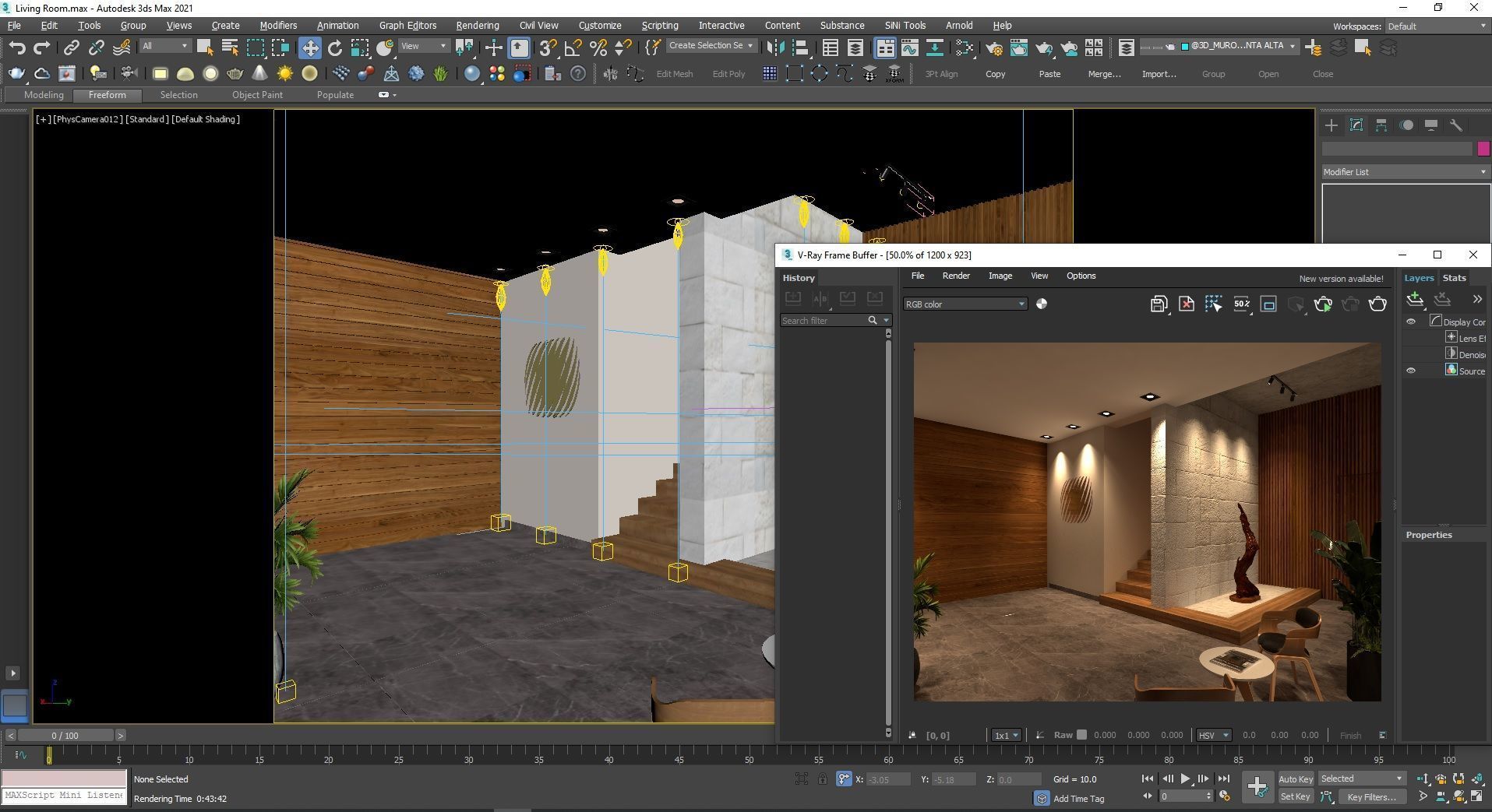 Interior Living Room Scene set 3D model_8