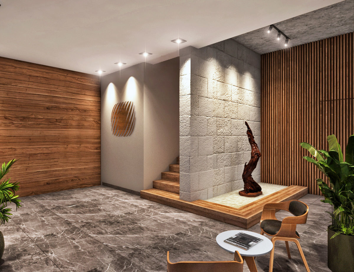 Interior Living Room Scene set 3D model_1