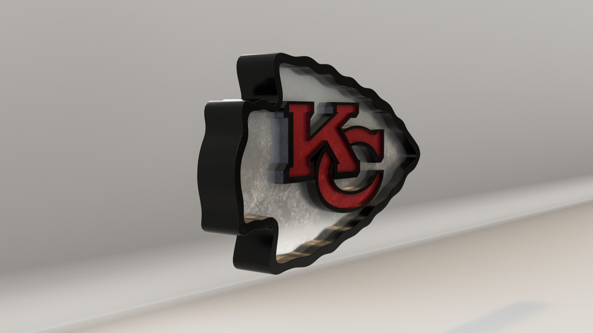 NFL Kansas City Chiefs Logo 3D model_4