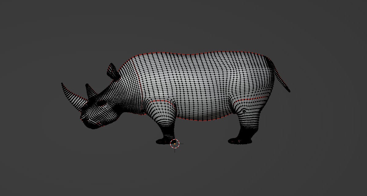 Rhino 3D Model Rigged and Animated Low-poly 3D model_11