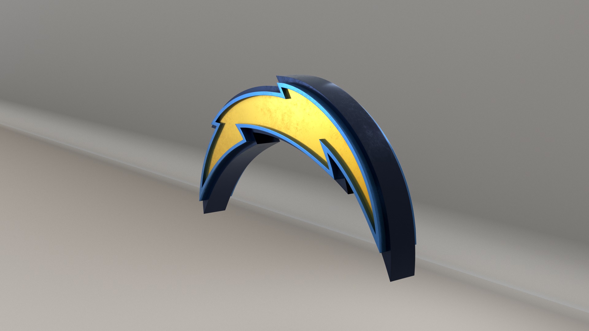 NFL Los Angeles Chargers Logo 3D model_5
