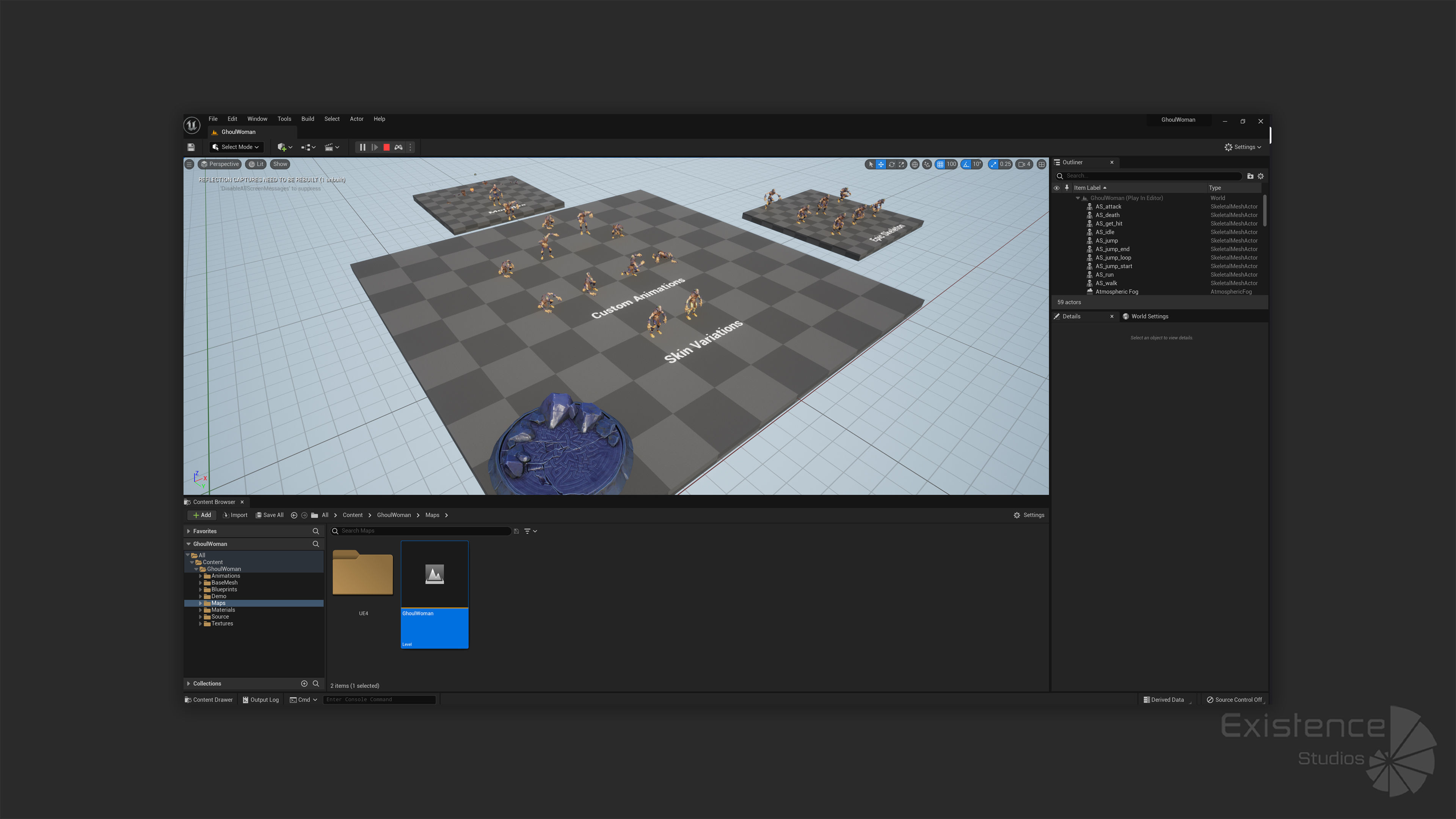 Ghoul Woman - Stylized Devils - Pumpkin Halloween Monster - 54 Low-poly 3D model_22