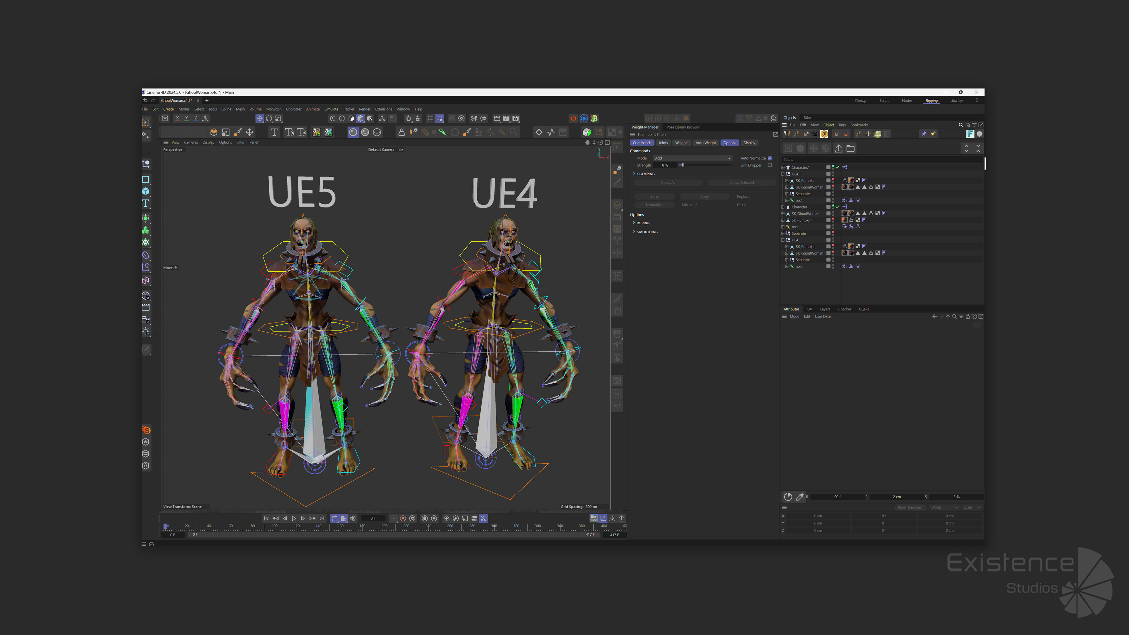 Ghoul Woman - Stylized Devils - Pumpkin Halloween Monster - 54 Low-poly 3D model_11