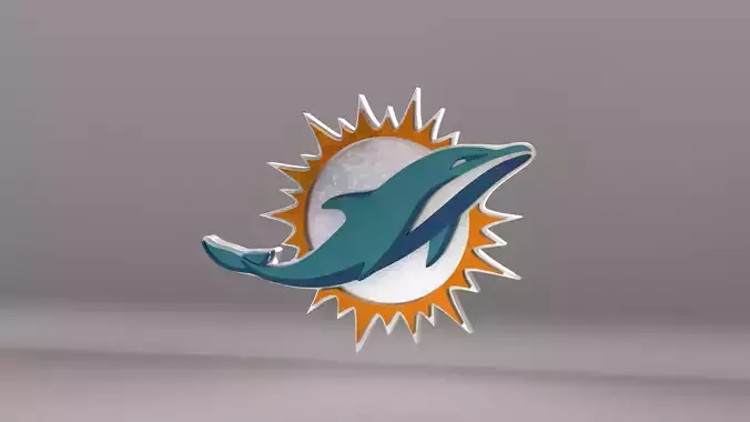 NFL Miami Dolphins Logo 3D model