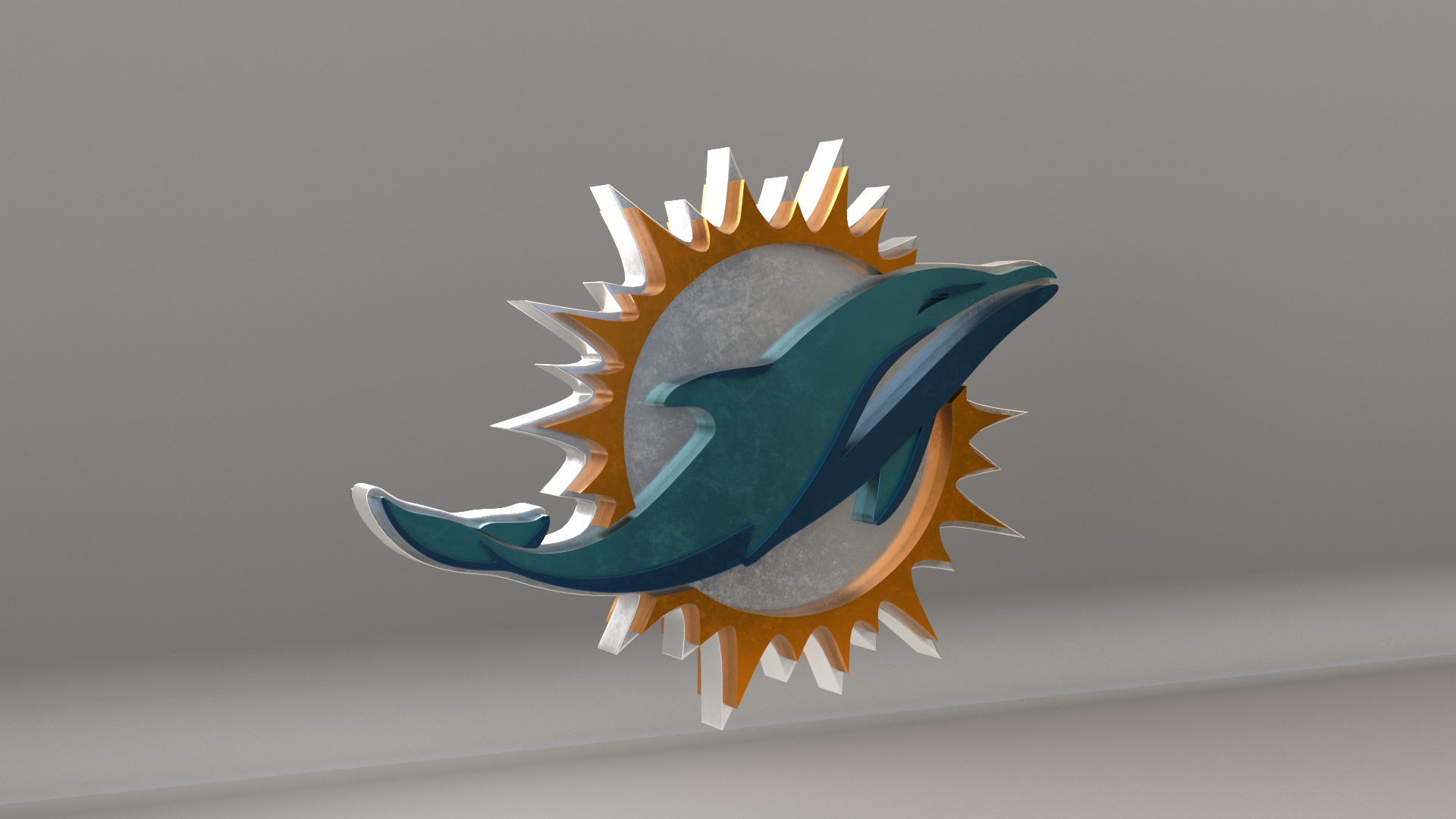 NFL Miami Dolphins Logo 3D model_3