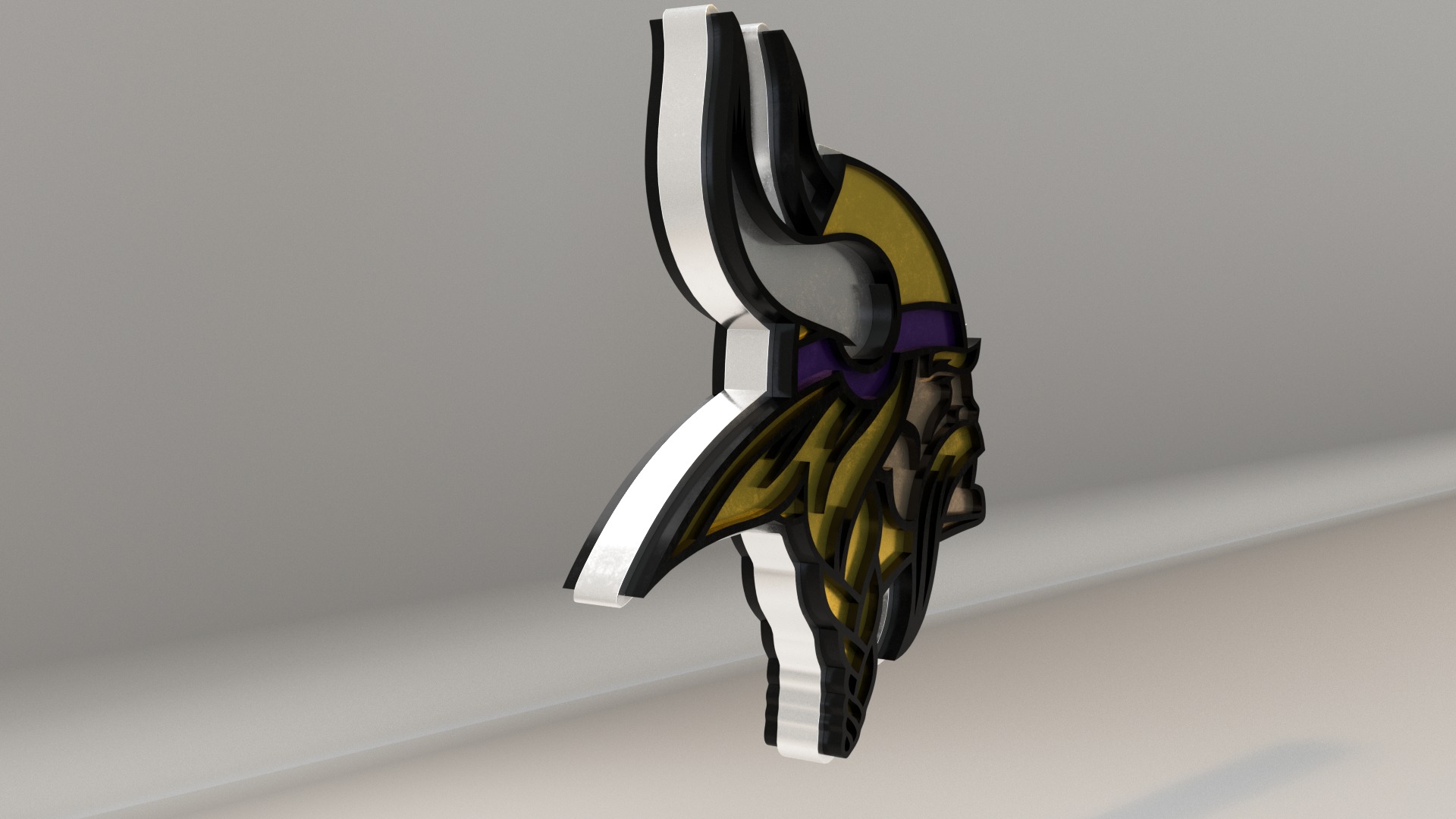 NFL Minnesota Vikings Logo 3D model_4