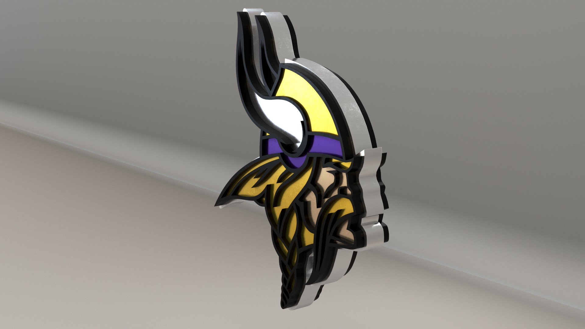 NFL Minnesota Vikings Logo 3D model_5