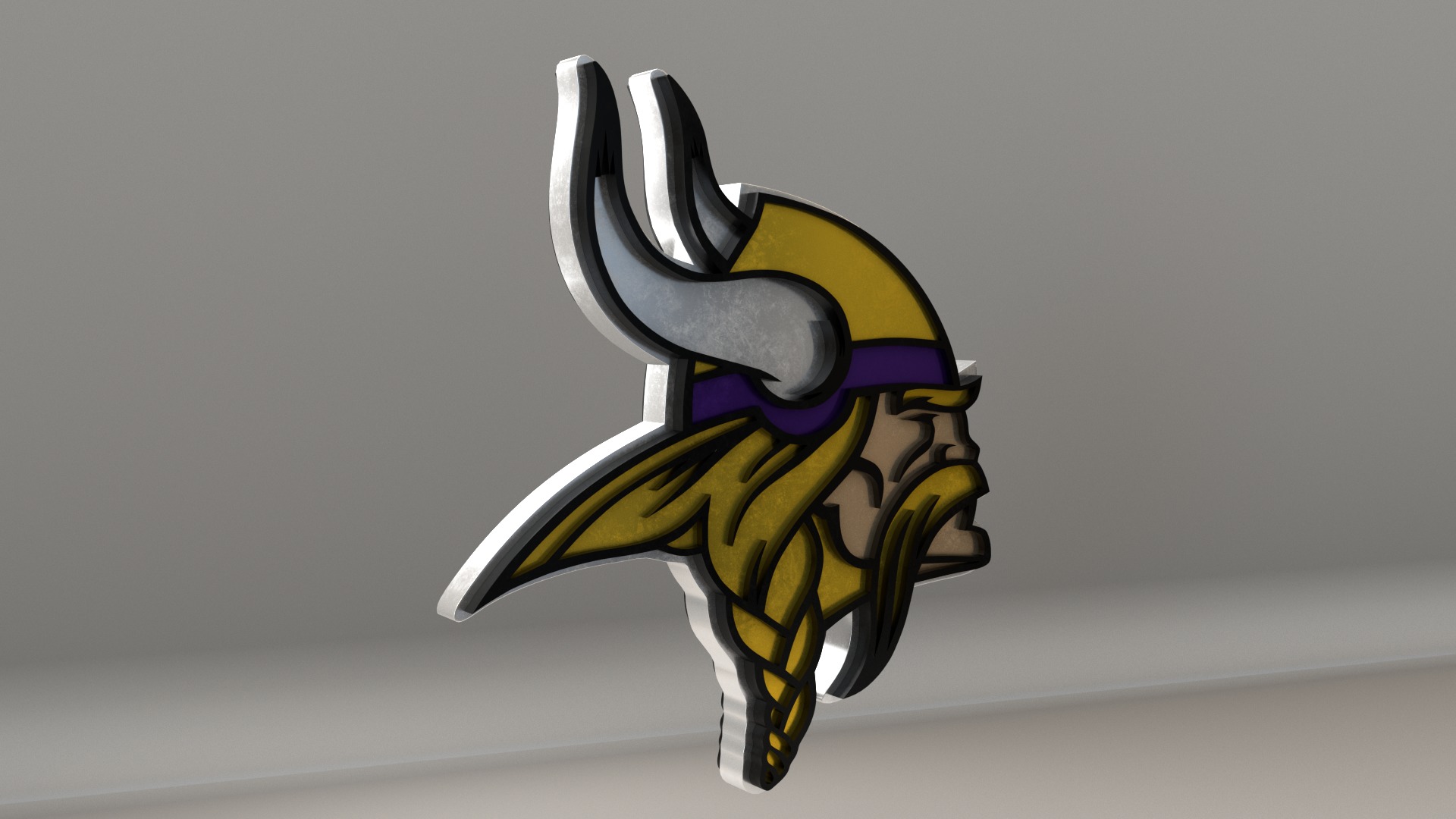 NFL Minnesota Vikings Logo 3D model_3