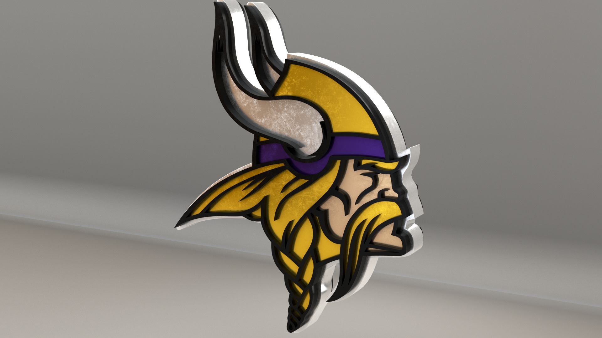 NFL Minnesota Vikings Logo 3D model_2