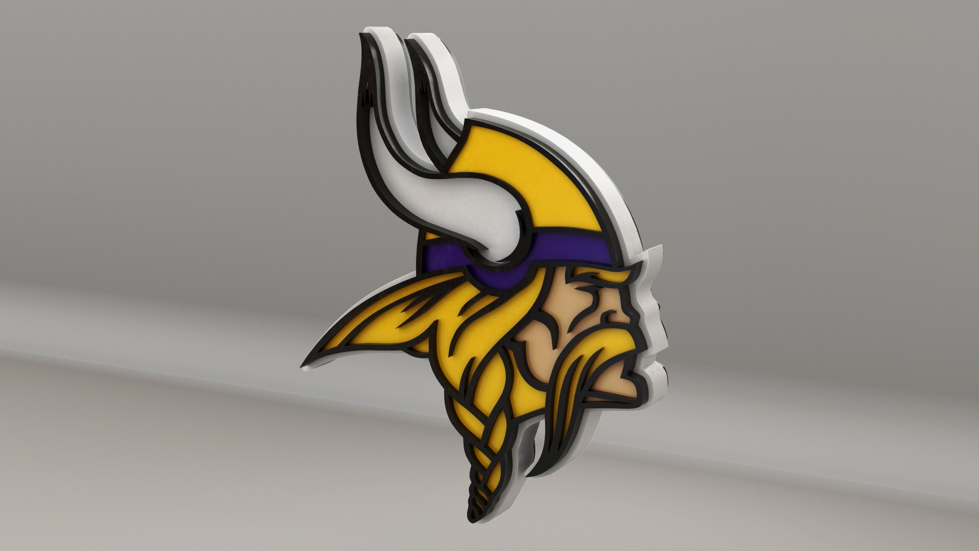 NFL Minnesota Vikings Logo 3D model_6