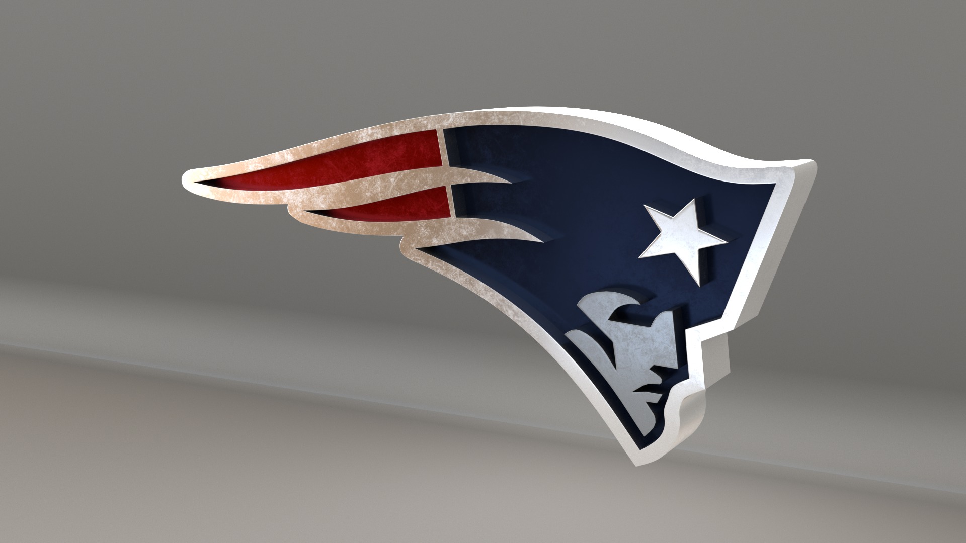 NFL New England Patriots Logo 3D model_2