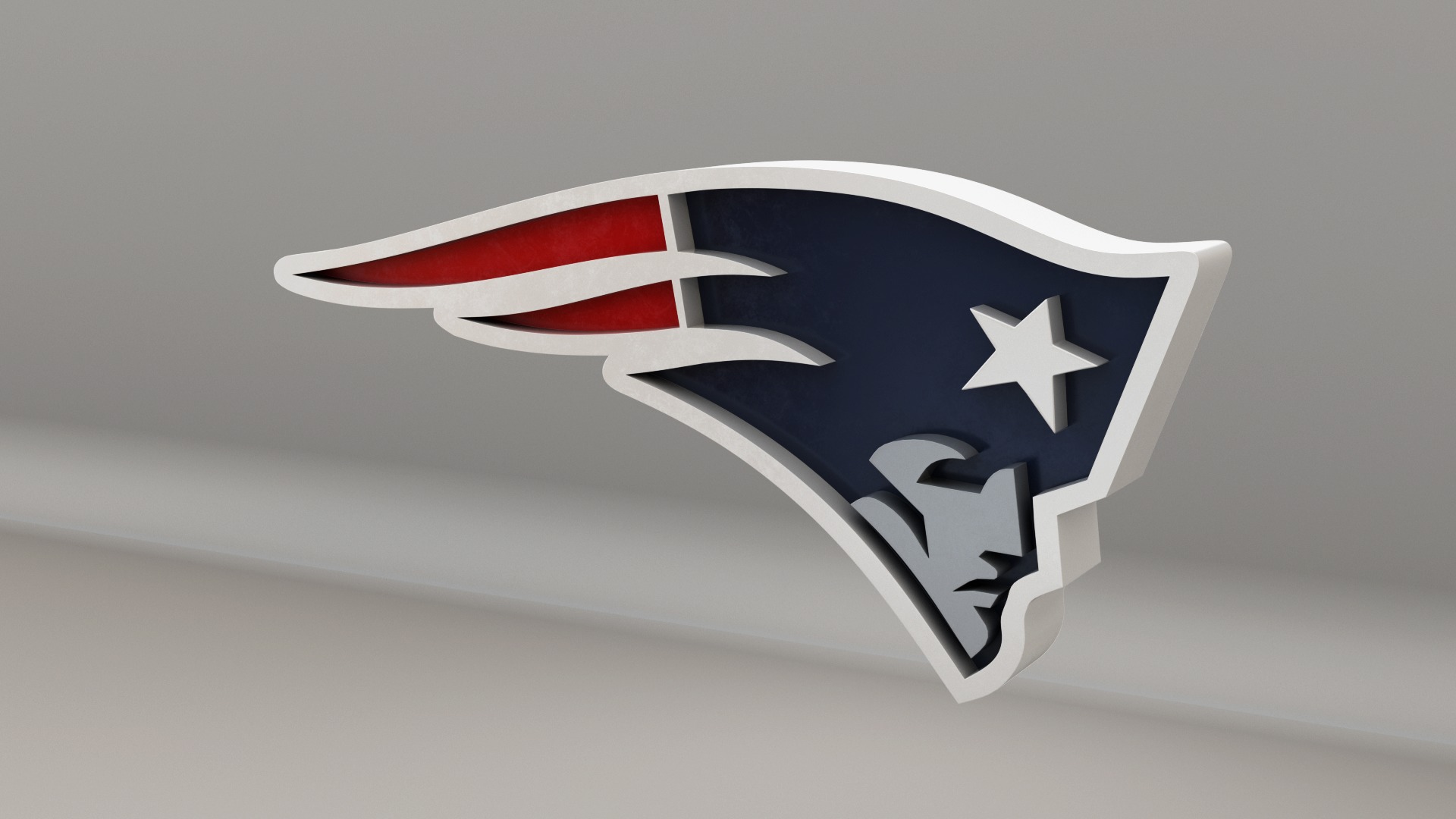 NFL New England Patriots Logo 3D model_6