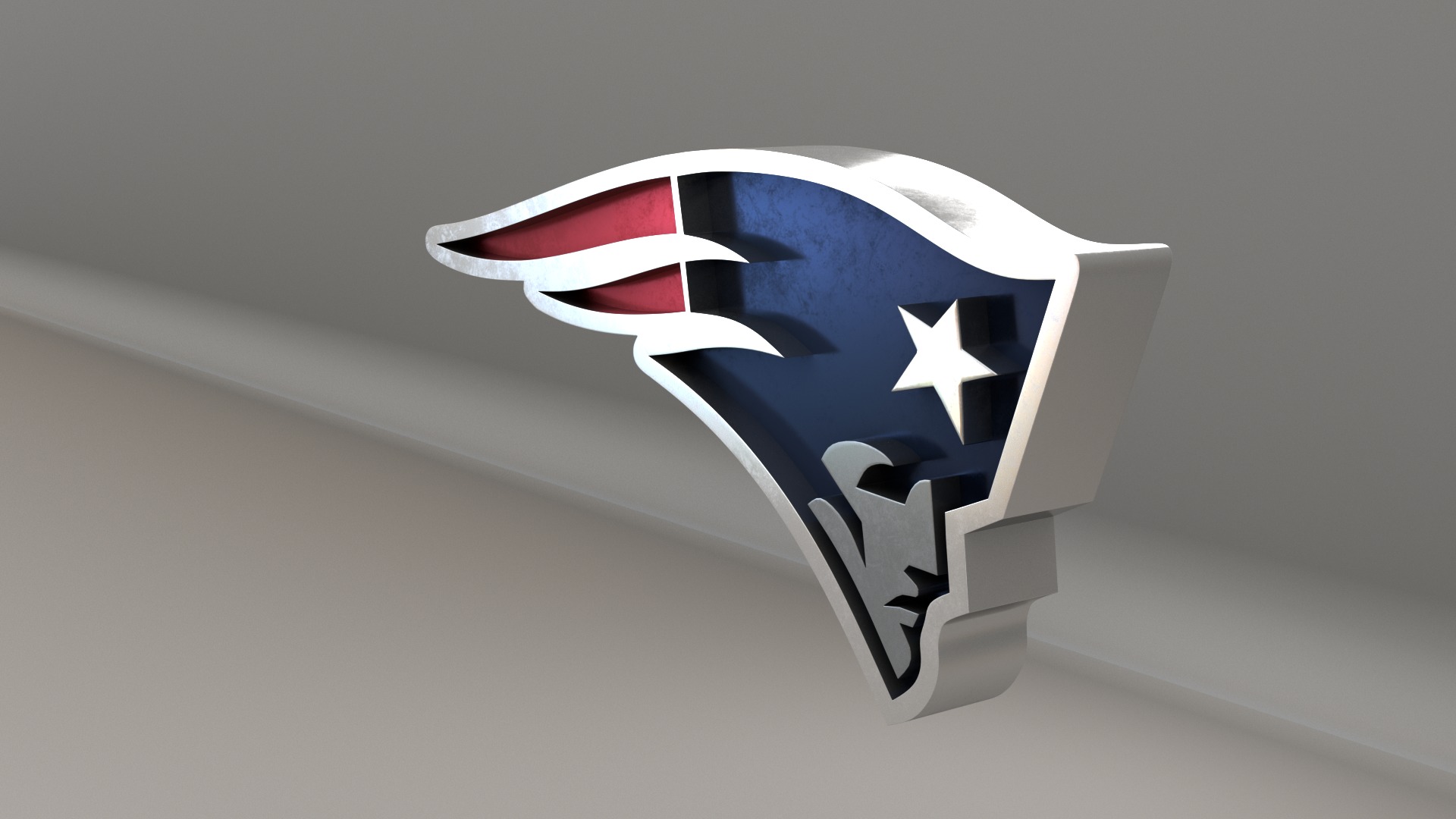 NFL New England Patriots Logo 3D model_5