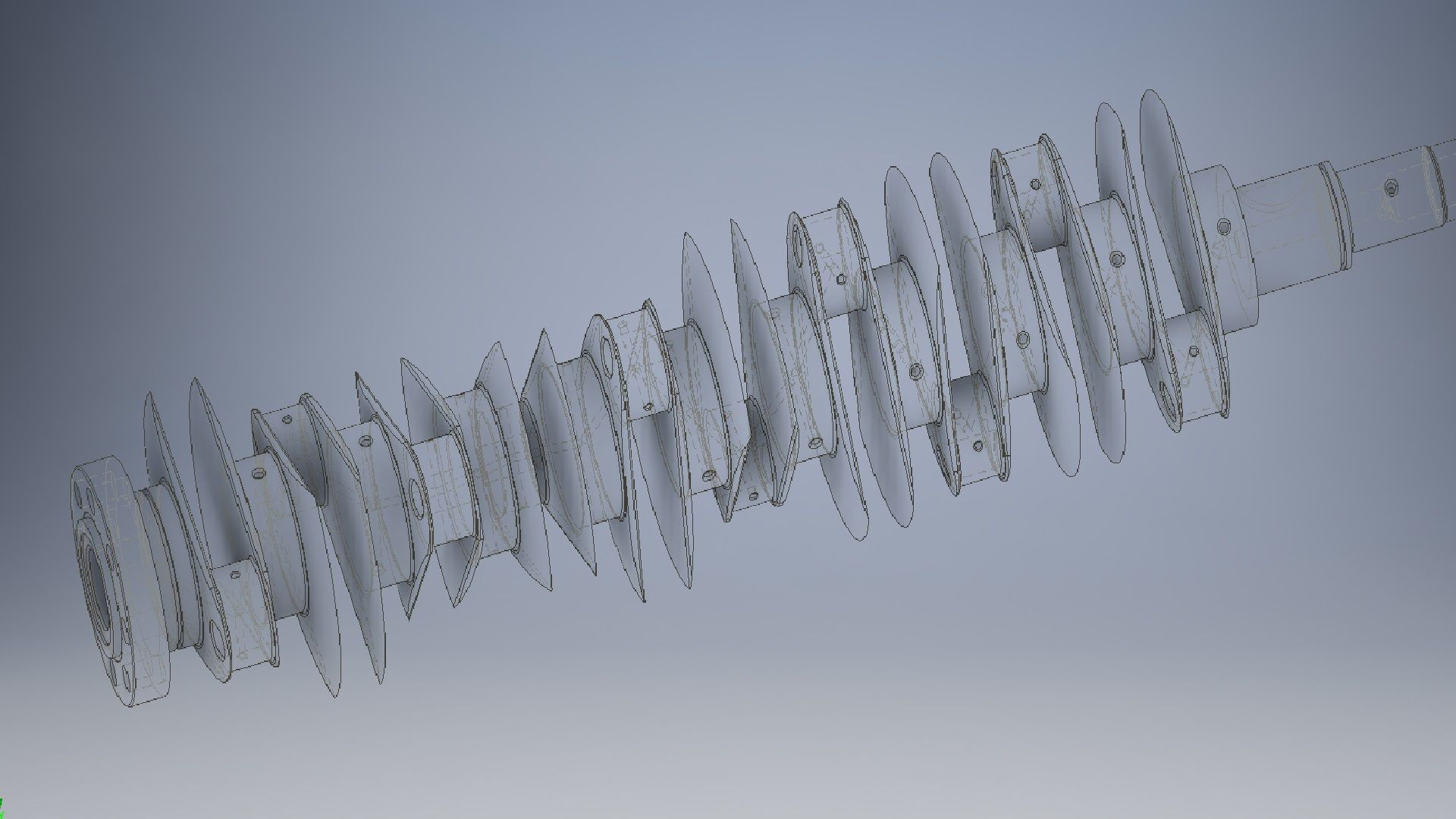 Crankshaft 10 Transverse 3D model_10