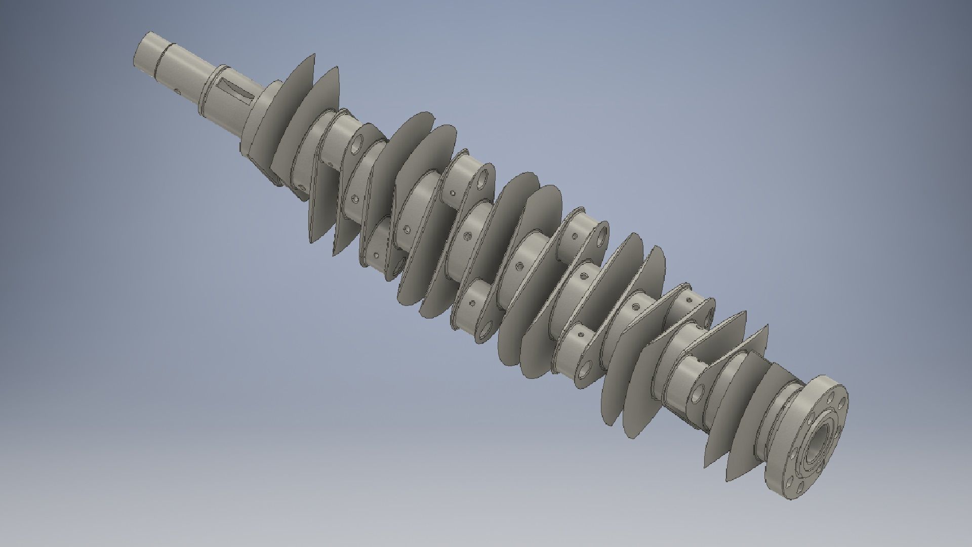 Crankshaft 10 Transverse 3D model_5