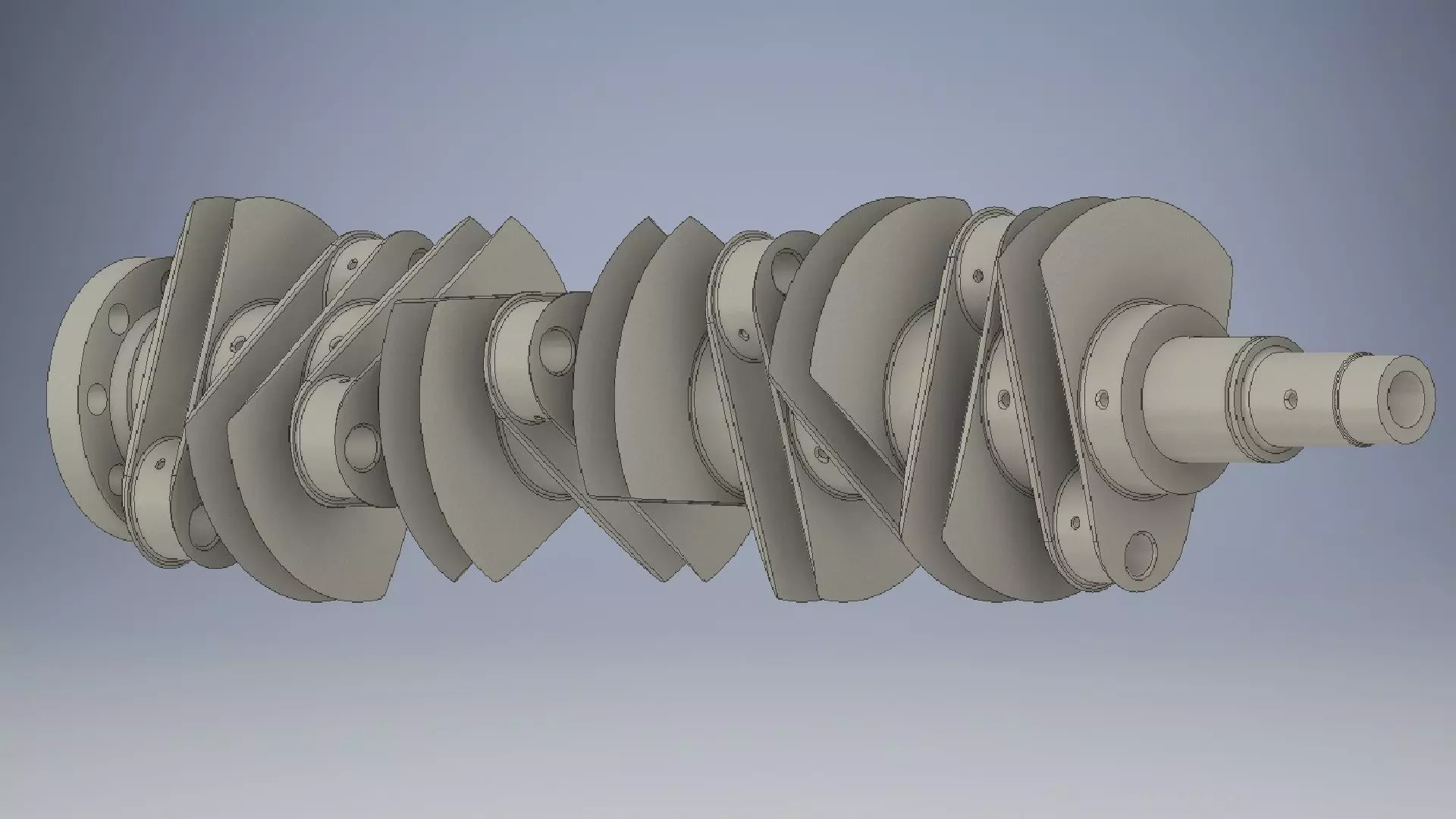 Crankshaft 10 Transverse 3D model_0