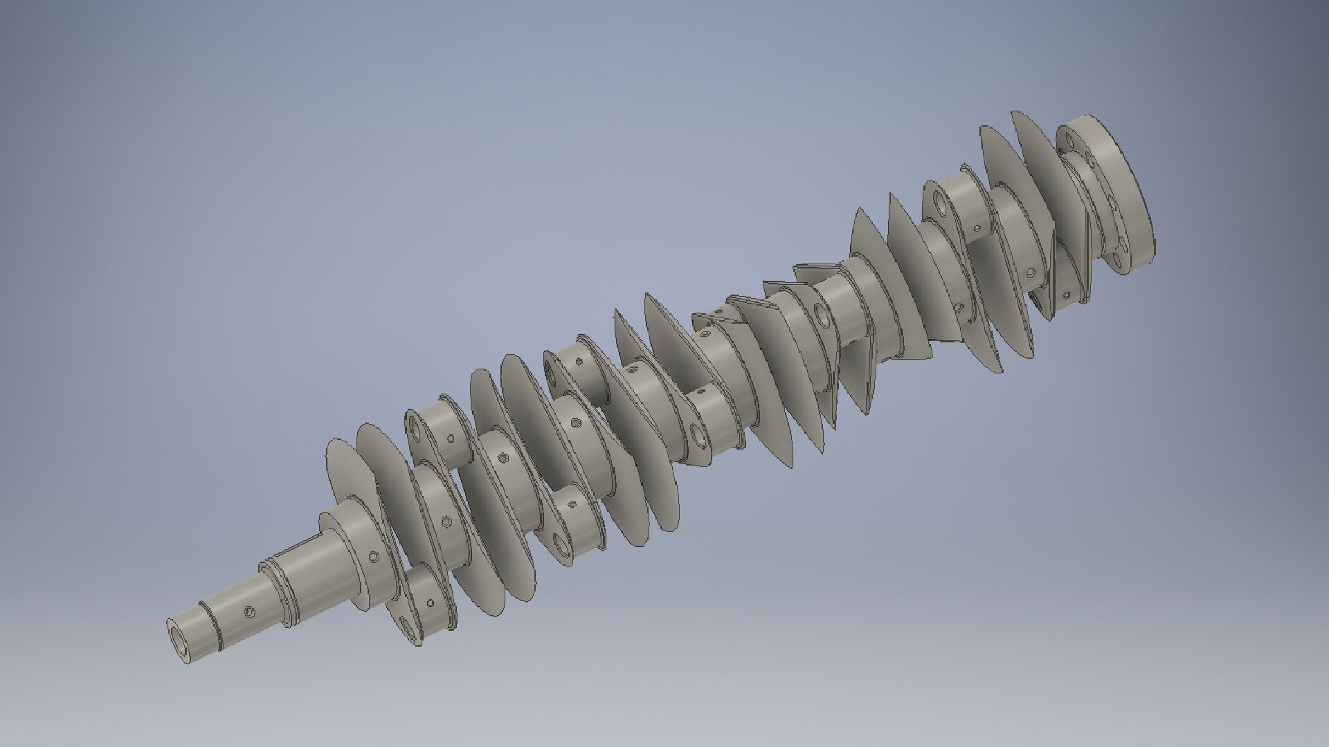 Crankshaft 10 Transverse 3D model_1