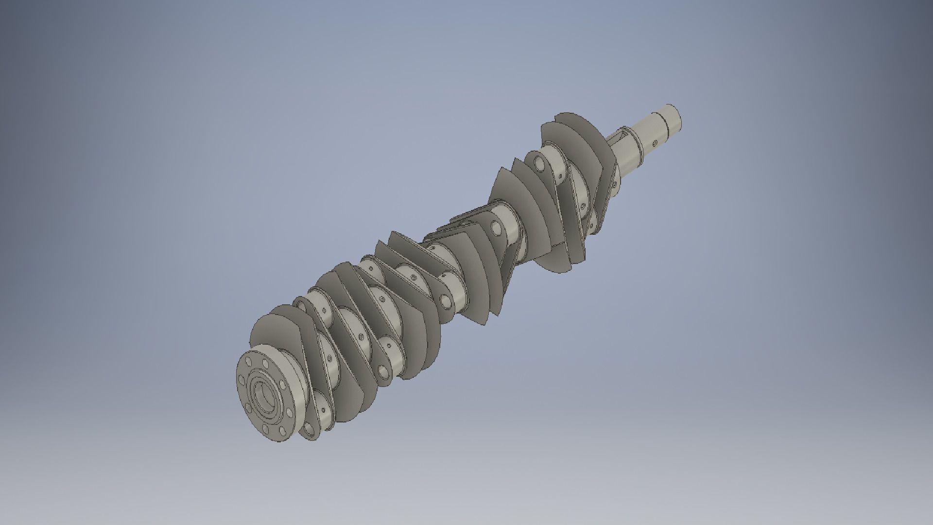 Crankshaft 10 Transverse 3D model_4