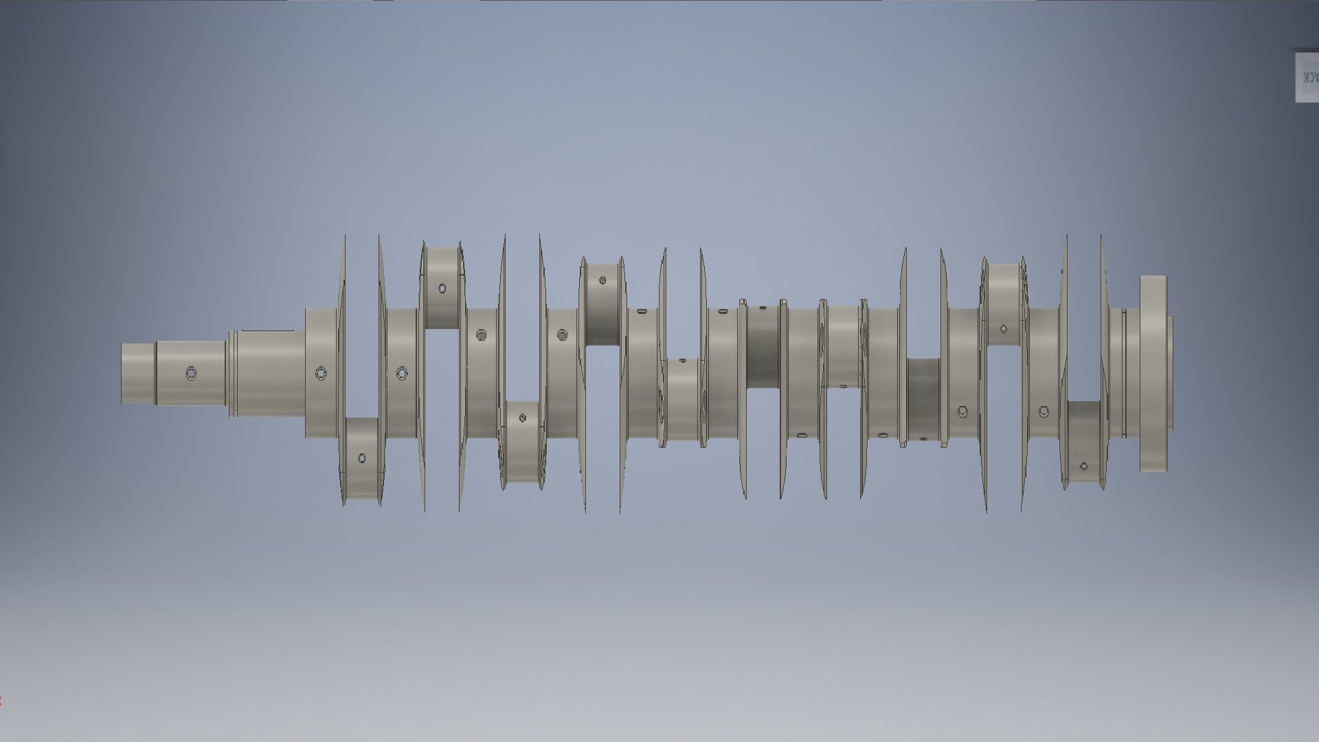 Crankshaft 10 Transverse 3D model_7
