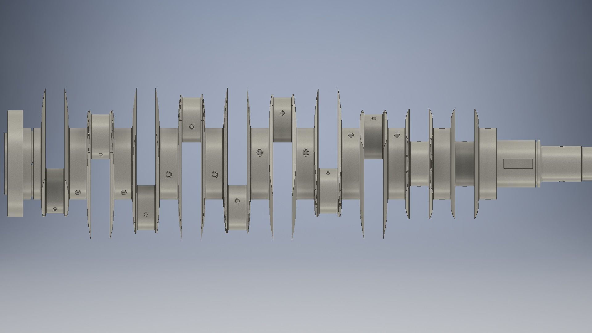Crankshaft 10 Transverse 3D model_6